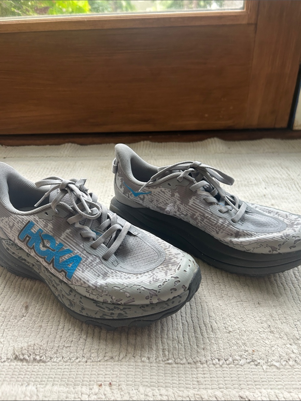 Hoka Kids Gray speed goats 6 Sneakers size 4 UK size 3